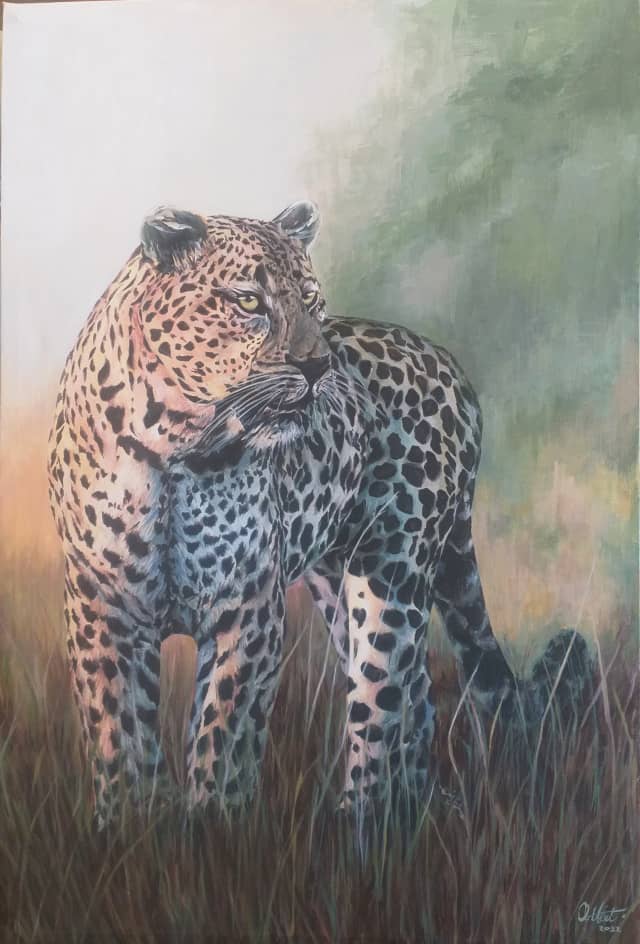 Leopard Malerei Namibia
